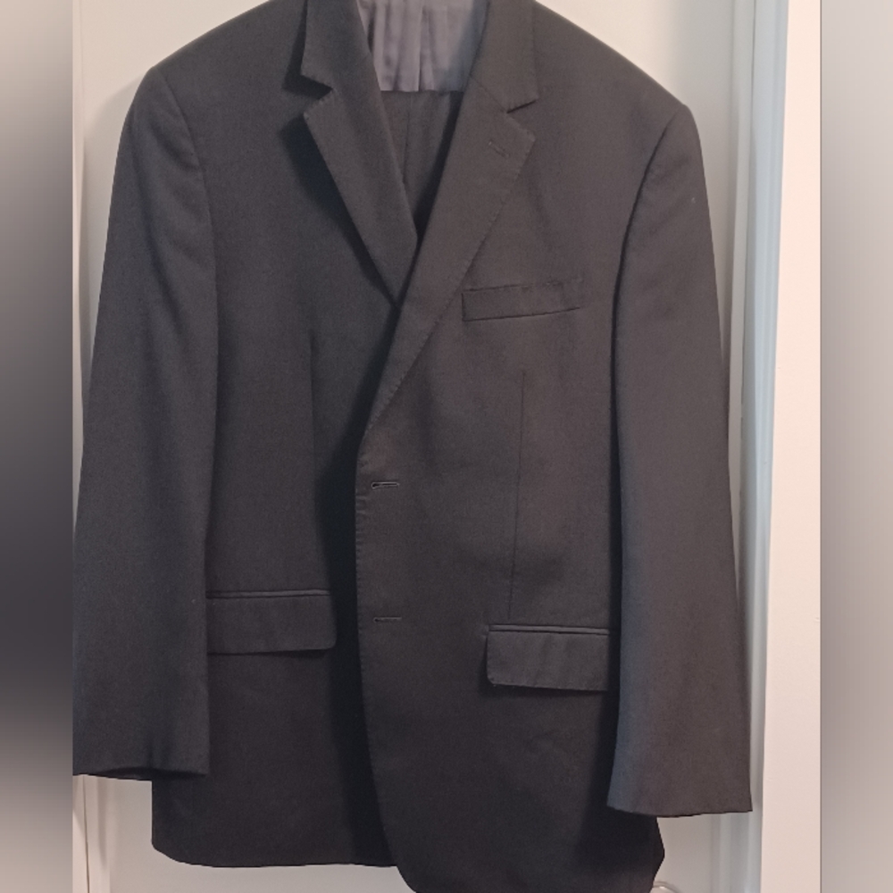 Calvin Klein Black Formal Blazer with Notched Lapels